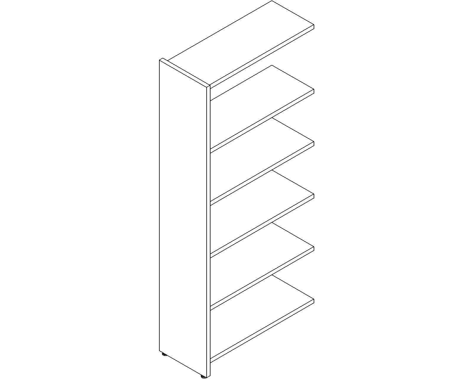 Lingo add-on - single-sided - H1820 - D300 - W750 - 3D.dwg