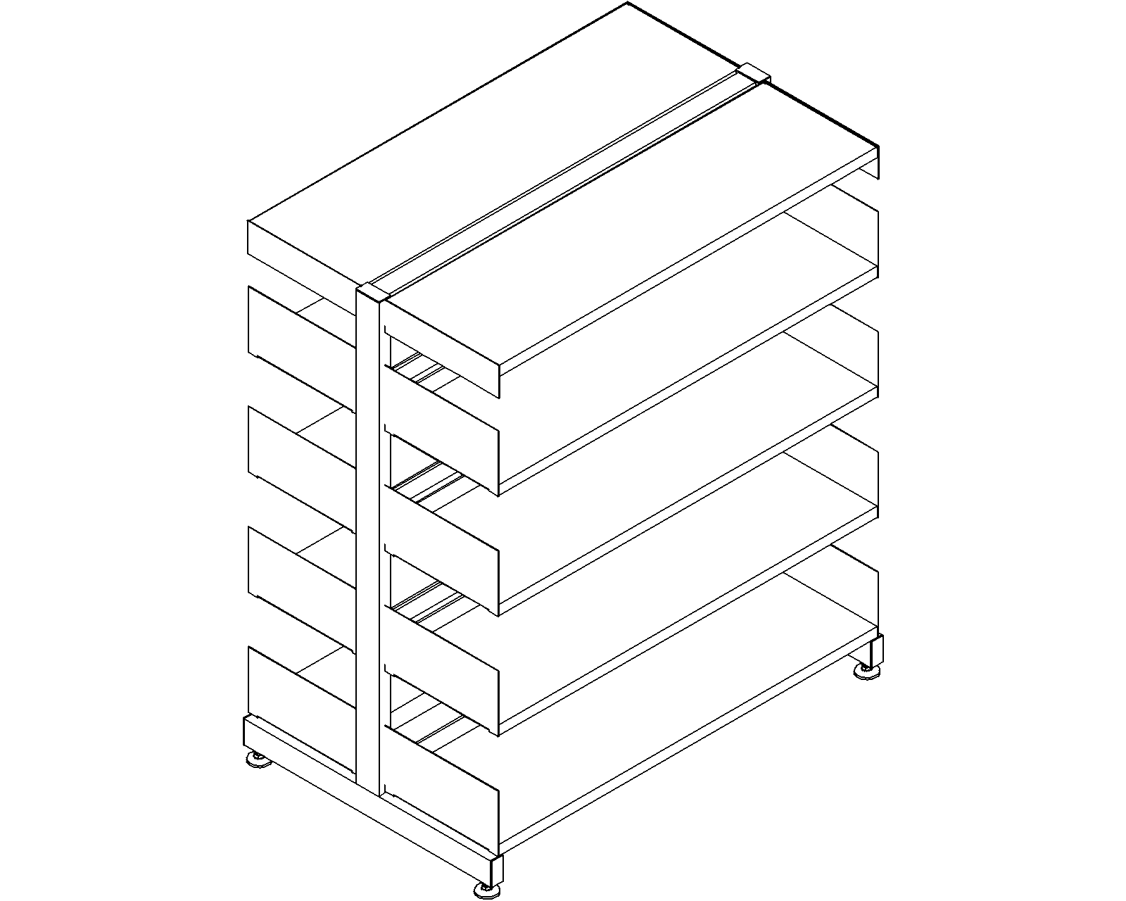 6030 starter - double-sided - H1220 - D300 - W1000 - 3D.dwg