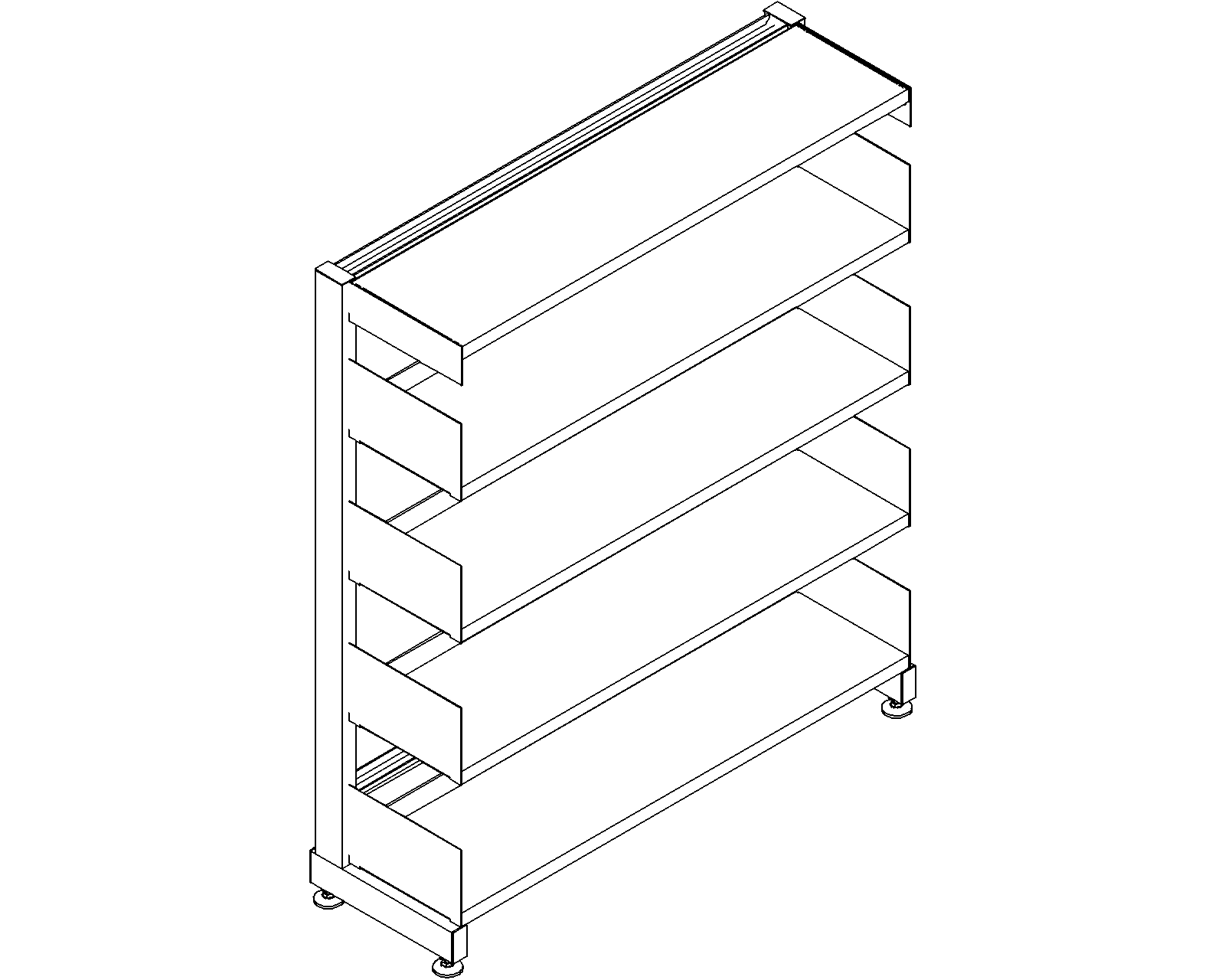 6030 starter - single-sided - H1220 - D250 - W1000 - 3D.dwg