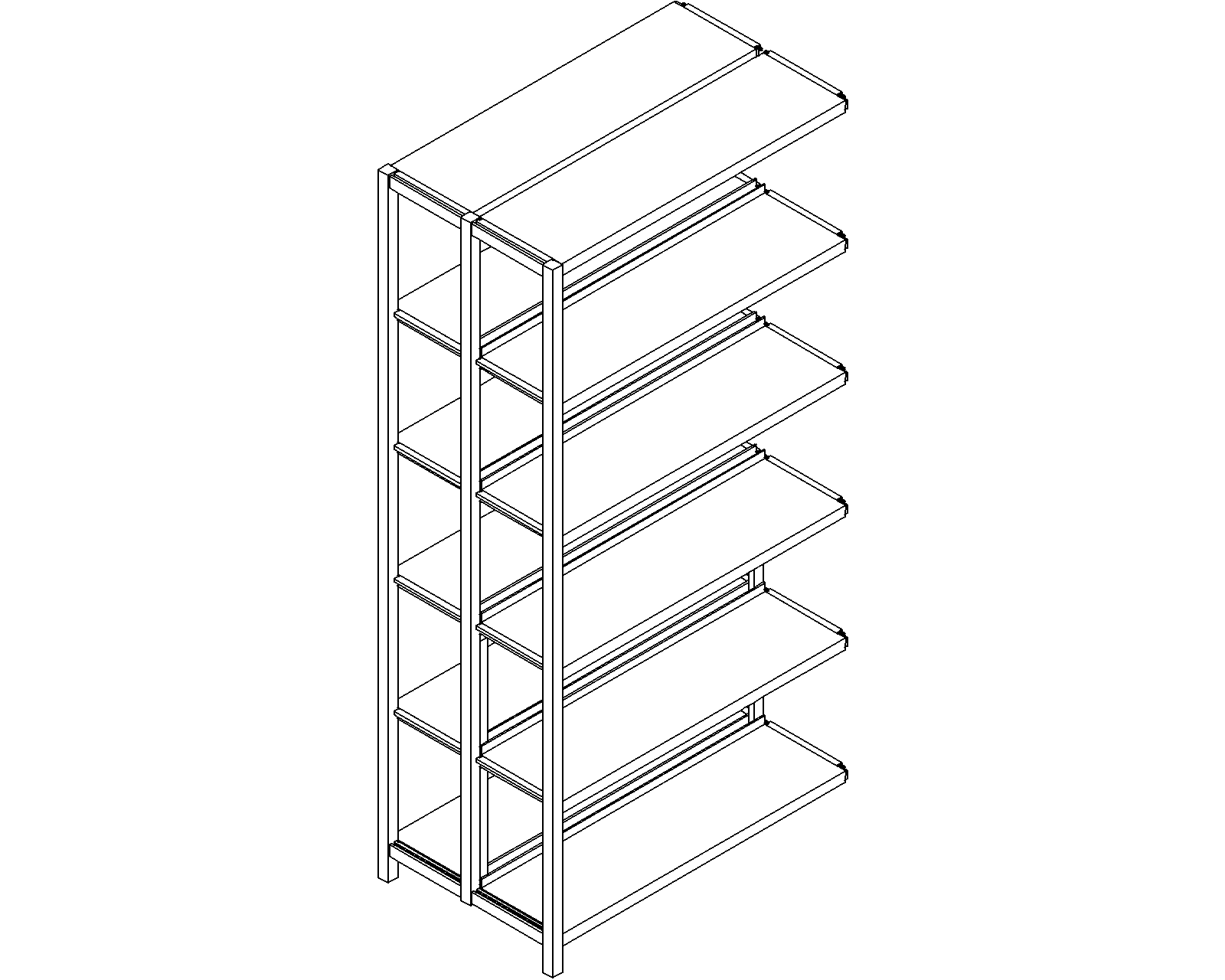 Uniflex add-on – double-sided – H1860 – D250 – W900 – 3D.dwg