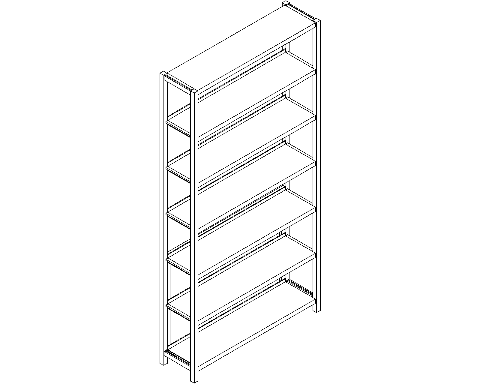 Uniflex starter – single-sided – H2050 – D250 – W1000 – 3D.dwg