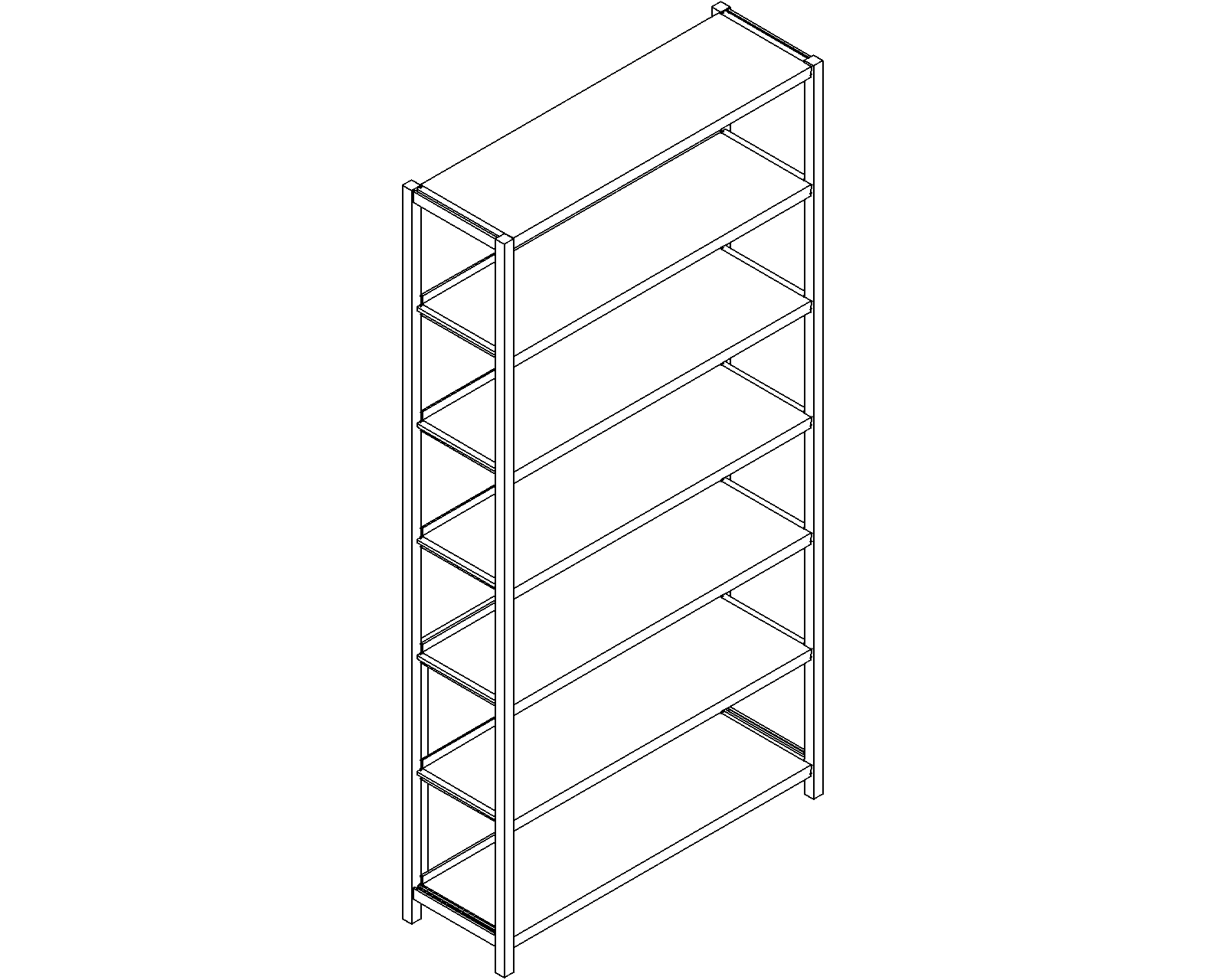 Uniflex starter – single-sided – H2050 – D300 – W1000 – 3D.dwg