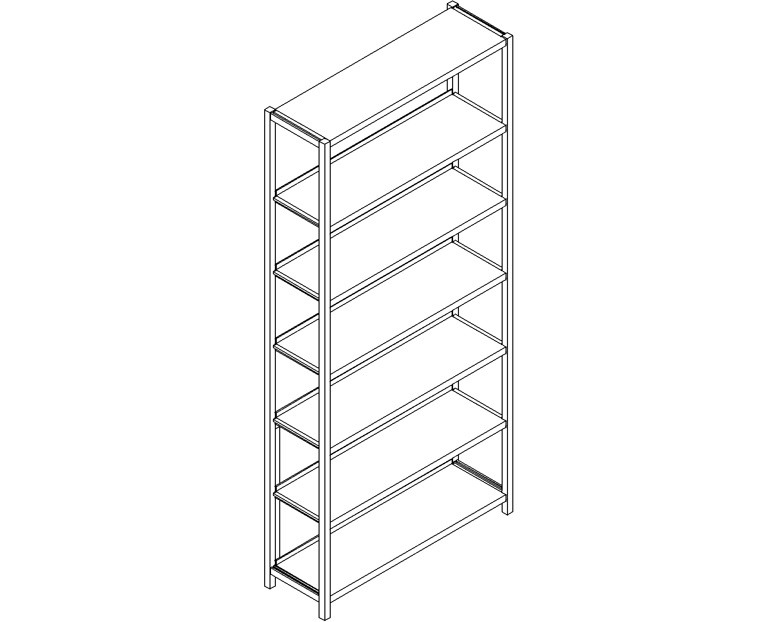 Uniflex starter – single-sided – H2250 – D300 – W1000 – 3D.dwg