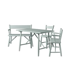 E1545 - Ensemble avec table, 2 chaises et banc