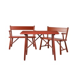 E1567 - Ensemble avec table et 2 bancs
